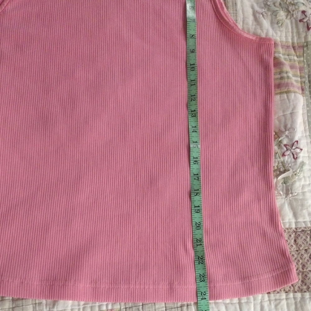 Allison Daley Pink Ribbed Tank Top - Picture 5 of 6